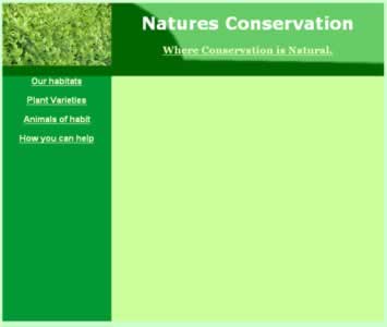 Natures Conservation Website
